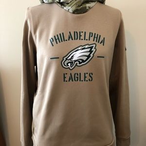 Nike Philadelphia Eagles Salute To Service Tan Hoodie Women’s Size Large NWOT